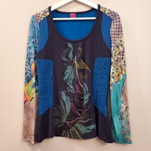 Save The Queen Multicolor Long Sleeve Top